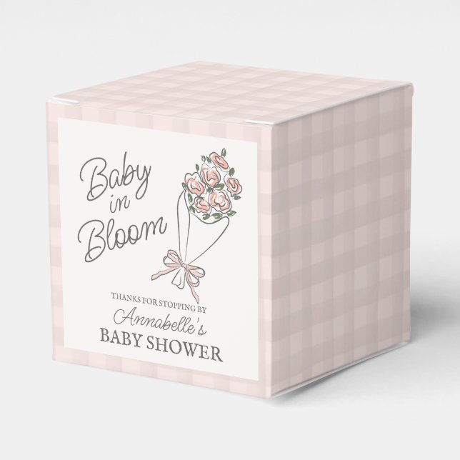 Ballotins Baby shower Floral Fleur Rose (Verso)