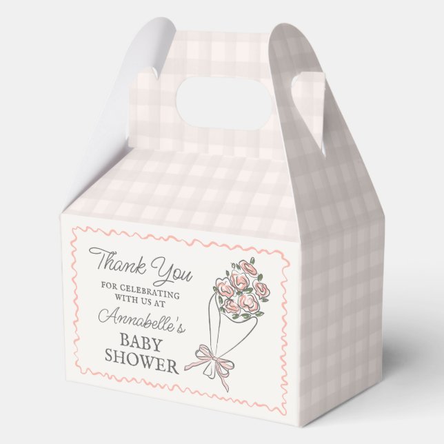 Ballotins Baby shower Floral Fleur Rose (Recto)