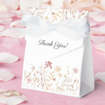 Baby shower Floral fleur sauvage Merci