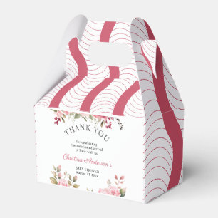 Ballotins Baby shower floral Rose coloré