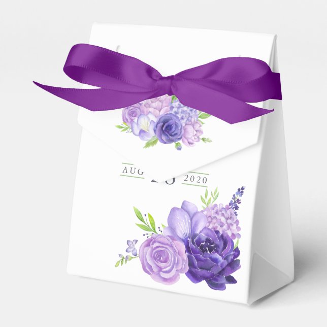 Ballotins Baby shower Floral Ultra Violet (Verso)