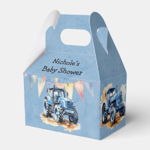 Ballotins Baby shower Garçon Blue Watercolor Tractor