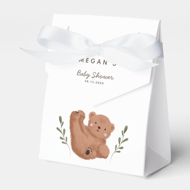 Ballotins Baby shower garçon ours mignon (Verso)