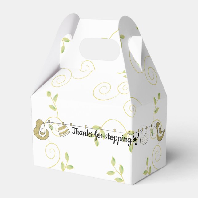 Ballotins Baby shower Golden Birds Gable Ballotin (Verso)