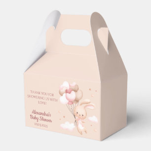 Ballotins Baby shower lapin lapin en bois rose Dusty