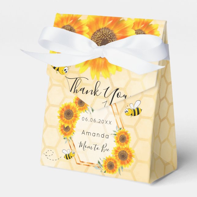 Ballotins Baby shower maman to bebe tournesol merci (Verso)