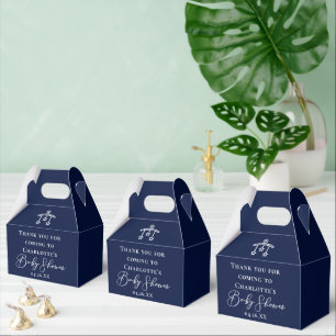 Ballotins Baby shower minimaliste bleu nuit fête personnalis