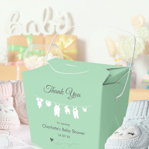 Ballotins Baby Shower Minimaliste Vert Menthe