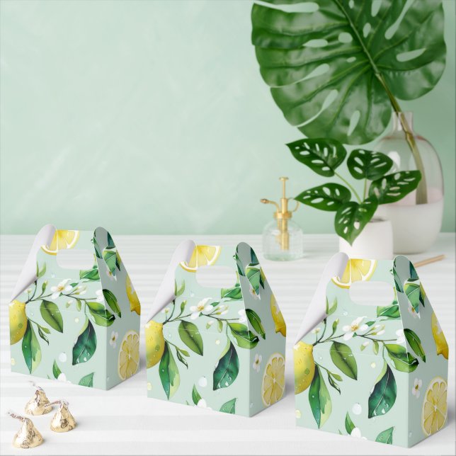 Ballotins Baby shower moderne jaune citron floral script (Multiple)