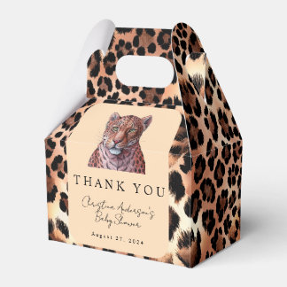 Ballotins Baby shower Motif Lion Lion Lion Leopard de luxe