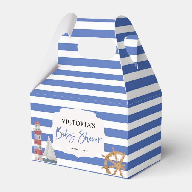 Ballotins Baby shower Nautical Blue Boy (Verso)