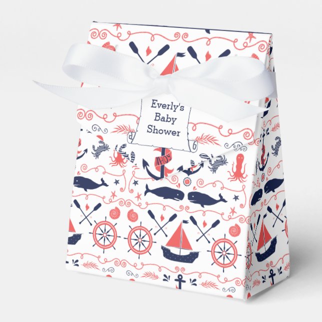 Ballotins Baby shower nautique personnalisé Favoriser le pri (Verso)