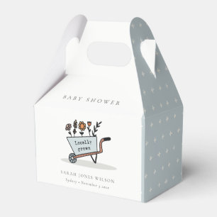Ballotins Baby shower Panier Floral Bleu Cultivé Localement