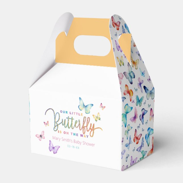 Ballotins Baby shower papillon Ballotin - Aquarelle (Verso)
