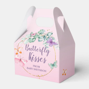 Ballotins Baby shower papillon Eucalyptus rose