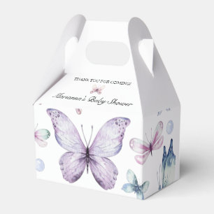 Ballotins Baby shower papillon pourpre Baby Girl Ballotin