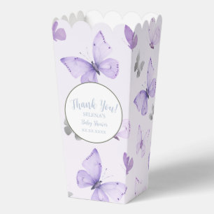 Ballotins Baby shower papillon pourpre Popcorn