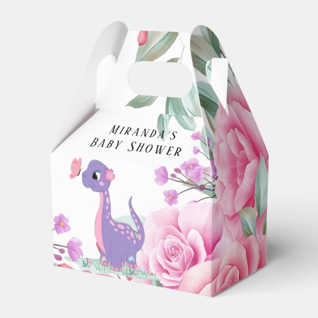 Ballotins Baby shower papillon rose violet Dinosaure papillo (Verso)