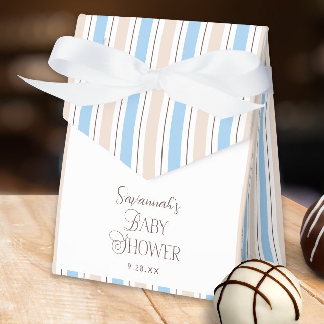 Ballotins Baby shower personnalisé Ours bleu Brown (Créateur téléchargé)