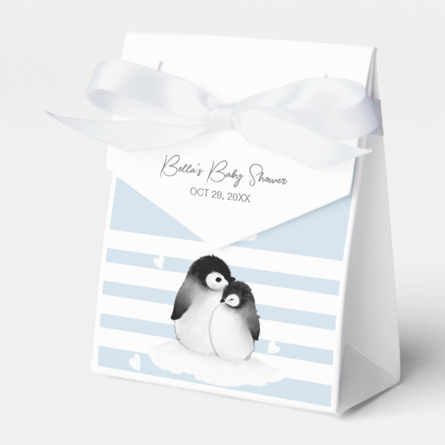 Ballotins Baby shower Pingouin mignon (Verso)