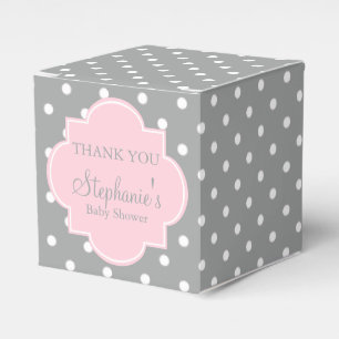 Ballotins Baby shower Pointe rose gris, blanc et pastel