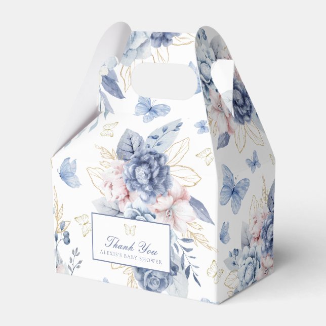 Ballotins Baby shower pour petits papillons d'or (Verso)