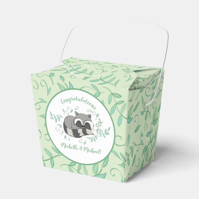 Ballotins Baby shower Raccoon (Verso)