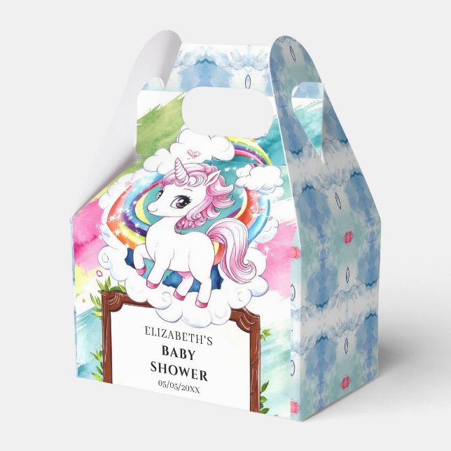 Ballotins Baby shower Rainbow Unicorn (Verso)