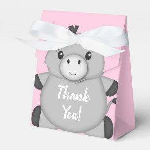 Ballotins Baby shower rose âne