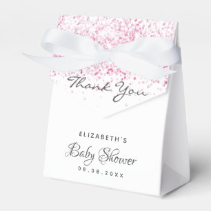 Ballotins Baby shower rose blanc parties scintillant poussiè