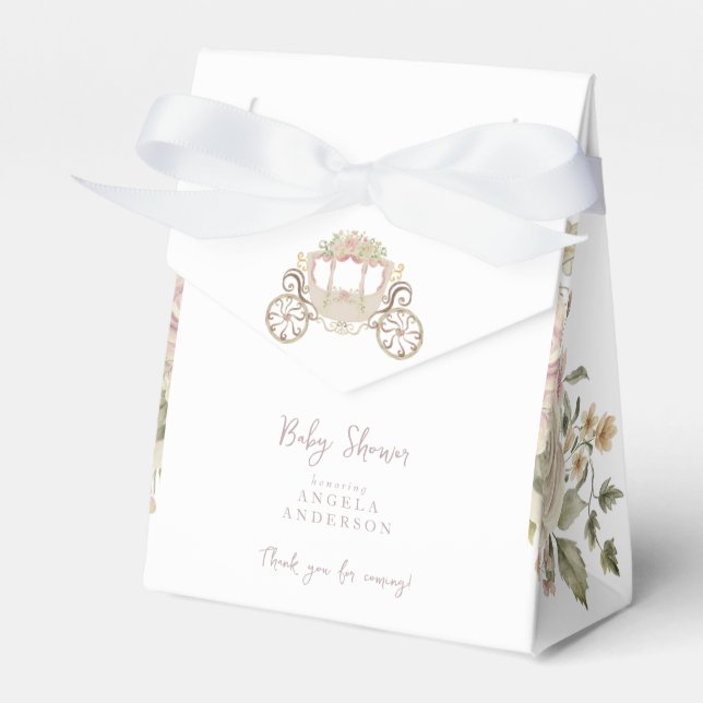 Ballotins Baby shower Rose d'or Princesse Merci (Verso)