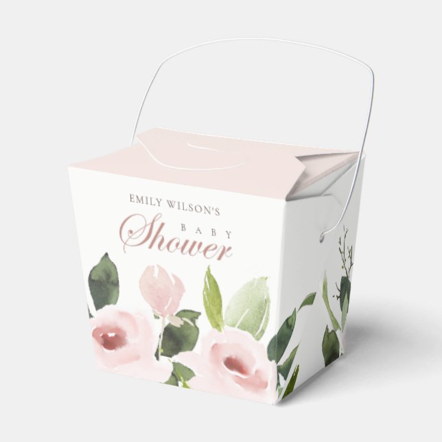 Ballotins Baby shower ROSE FLORALE SOFT BLUSH ROSE SOUPLE (Verso)