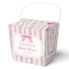 Baby Shower Rose Ruban Toile Coquette 