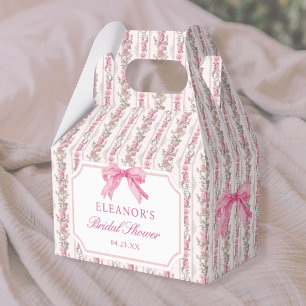 Ballotins Baby Shower Rose Ruban Toile Coquette