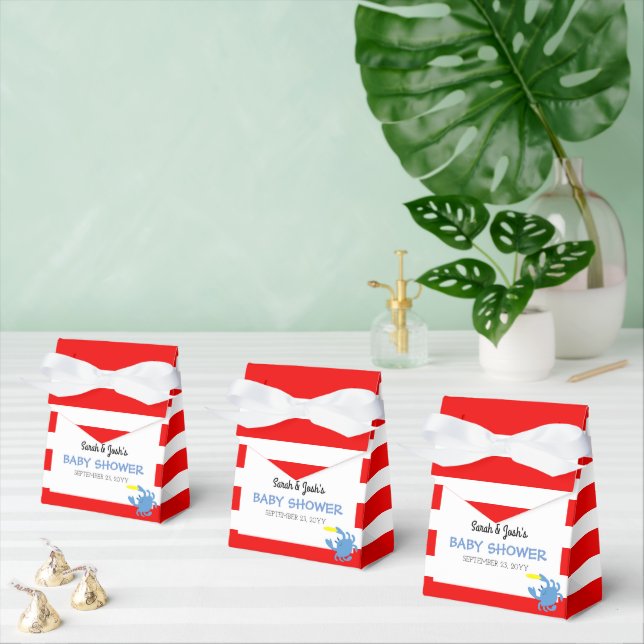 Ballotins Baby shower rouge de crabe bleu marine (Multiple)