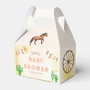 Ballotins Baby shower rustique Western Watercolor Cowboy