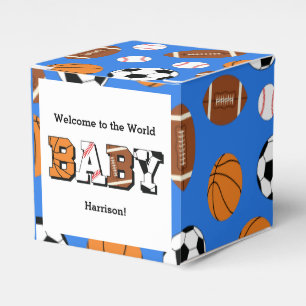 Ballotins Baby shower sportif Co-ed Theme Boy Blue