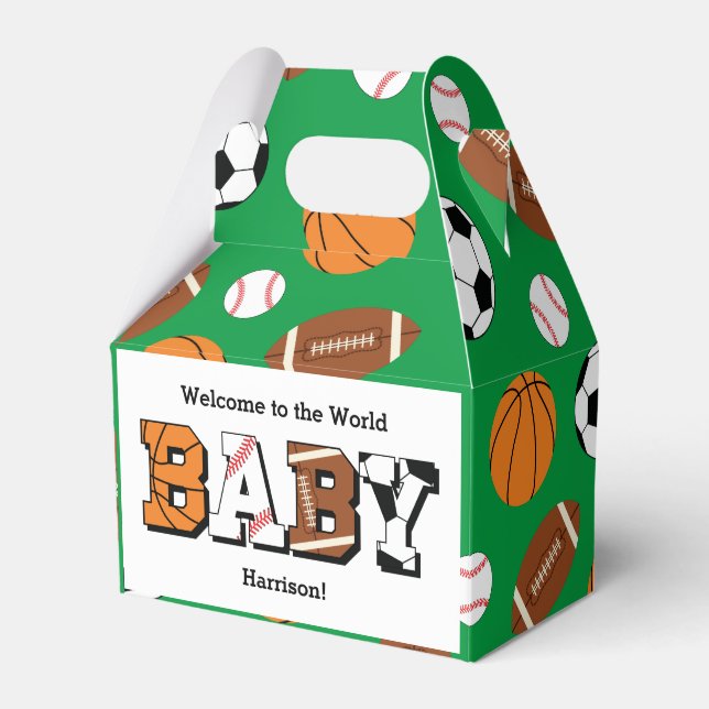 Ballotins Baby shower sportif Neutre hommes-femmes (Verso)