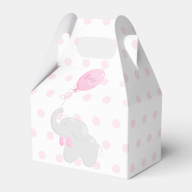 Ballotins Baby shower Sweet Box rose (Verso)