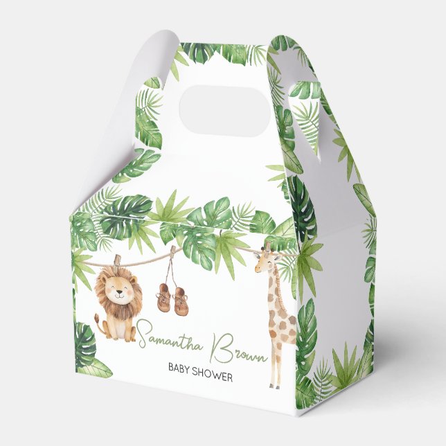 Ballotins Baby shower tropical Safari Jungle Animaux (Verso)