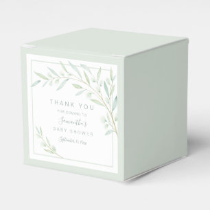 Ballotins Baby shower verdure Elégante aquarelle Feuilles
