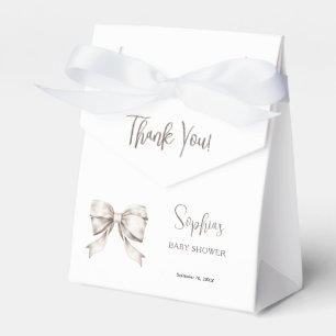 Ballotins Baby shower Vintage à ruban blanc