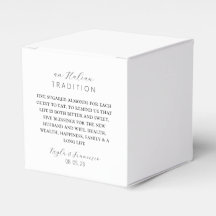 Balise de la tradition Mariage d'amande italienne 