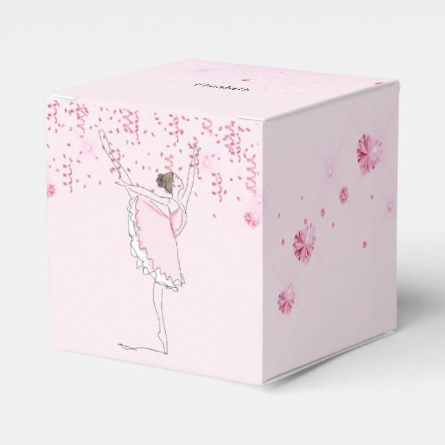 Ballotins Ballerina danseur parties scintillant rose coeurs (Verso)