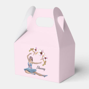 Ballotins Ballerina en bleu Nom personnel sur rose