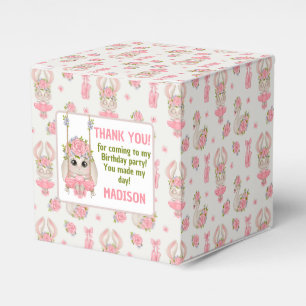 Ballotins Ballerina thème lapin pastel rose fille
