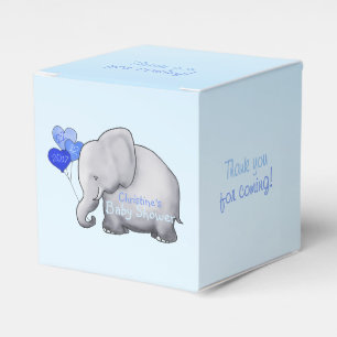 Ballotins Ballons de Coeur mou Bébé bleu éléphant Douche