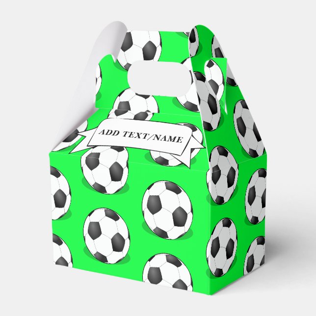 Ballotins Ballons De Football Sur Un Arrière - plan Vert Nom (Verso)