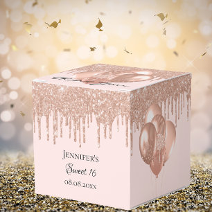 Ballotins Ballons de parties scintillant en or doux 16 roses
