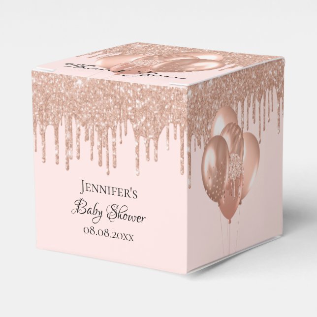 Ballotins Ballons de parties scintillant en or rose baby sho (Verso)